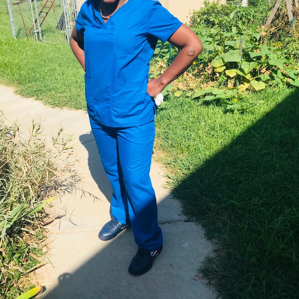 Royal Blue 2pc Scrub Set